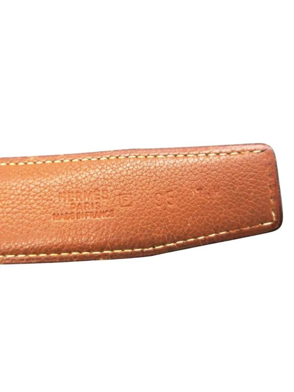 Hermes Belt Constance Reversible Logo Buckle Gold Black 95